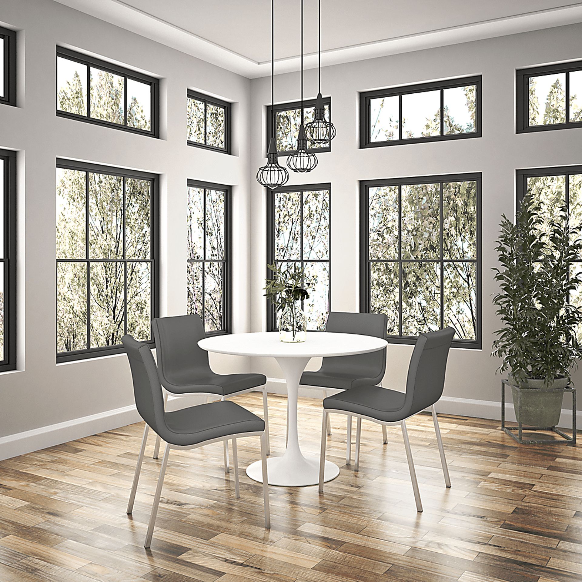 Swygert I Gray Dining Chair, Set of 2 - Image 2