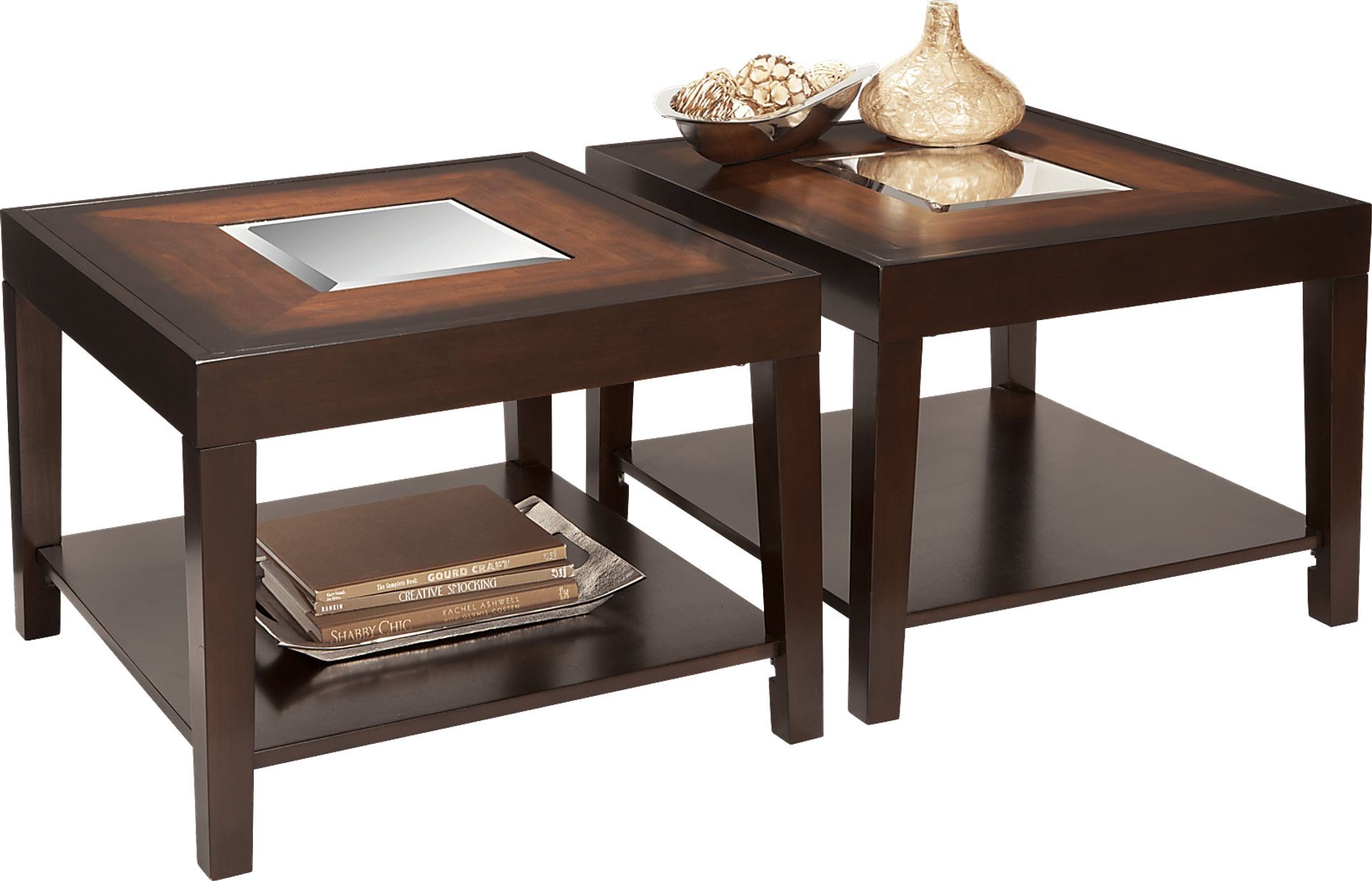 Sydell Espresso 2 Pc Bunching Cocktail Table - Image 1