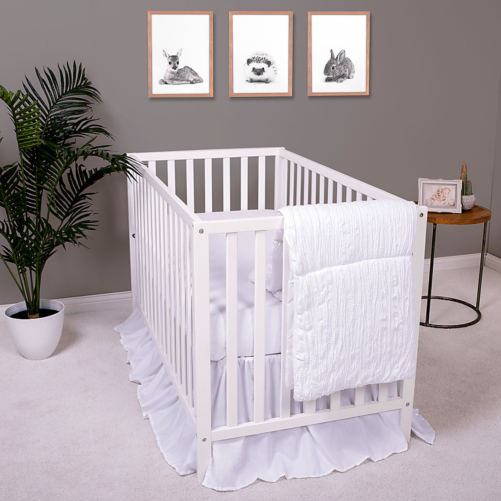 Syden White 3 Pc Baby Bedding Set - Image 4