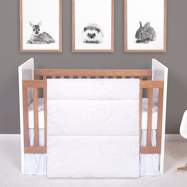 Syden White 3 Pc Baby Bedding Set