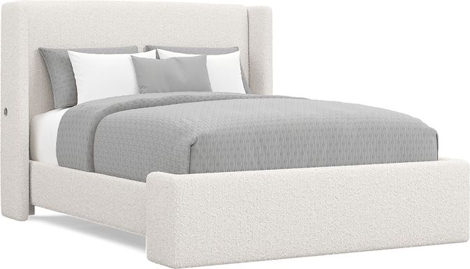 Sydney White 3 Pc Queen Upholstered Bed