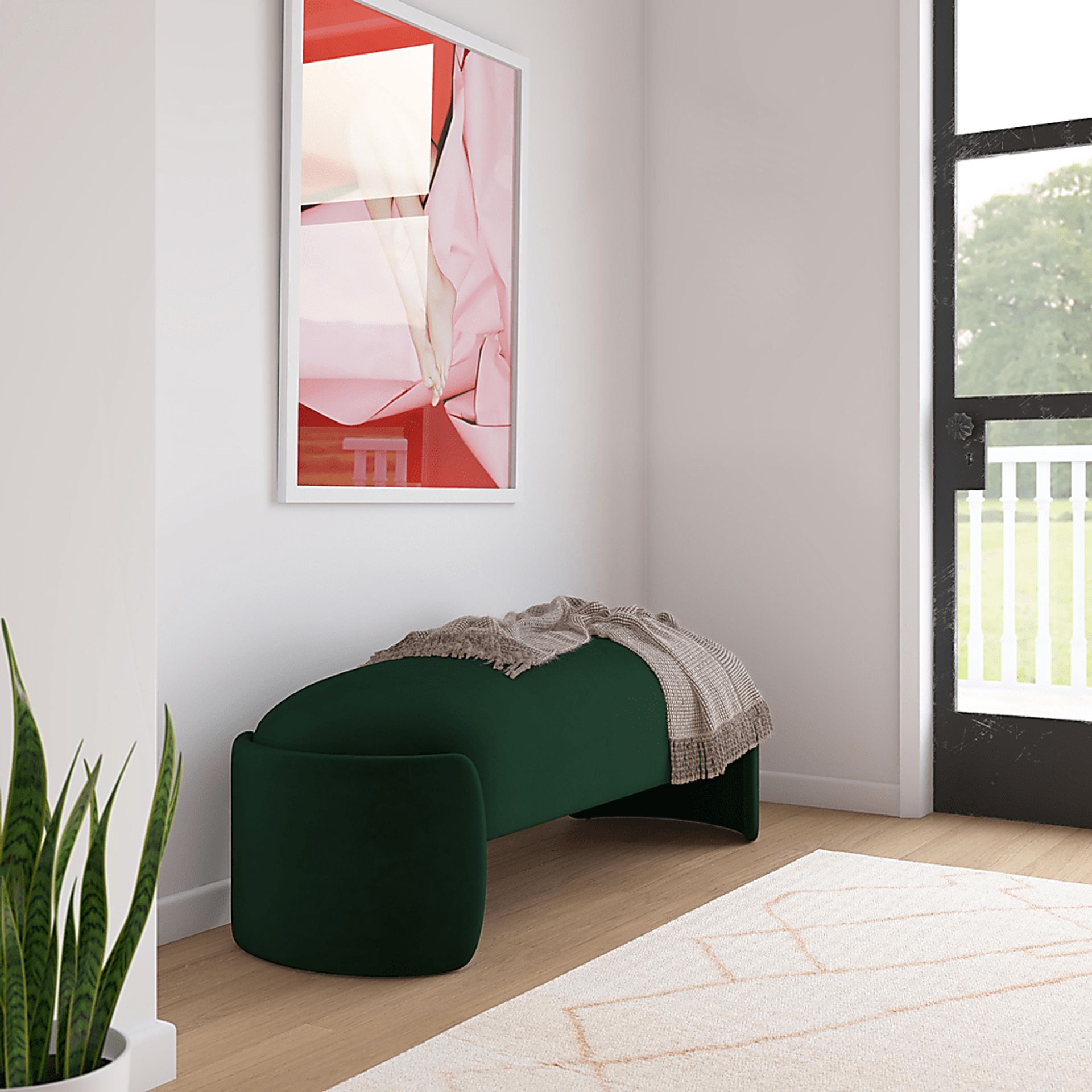 Sylvaner Forest Green Bench - Image 2