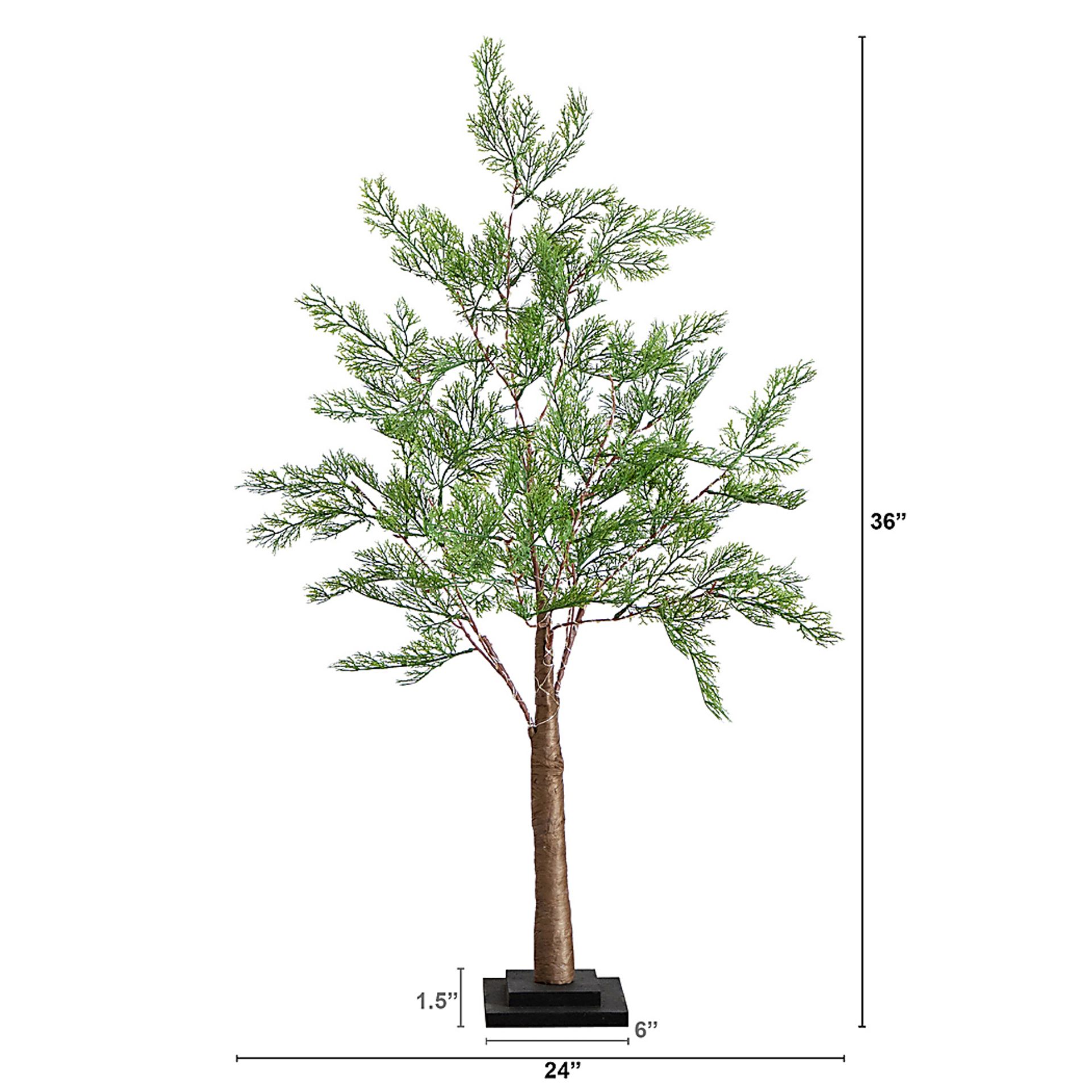Sylvanus Green Silk Tree with Lights - Image 7