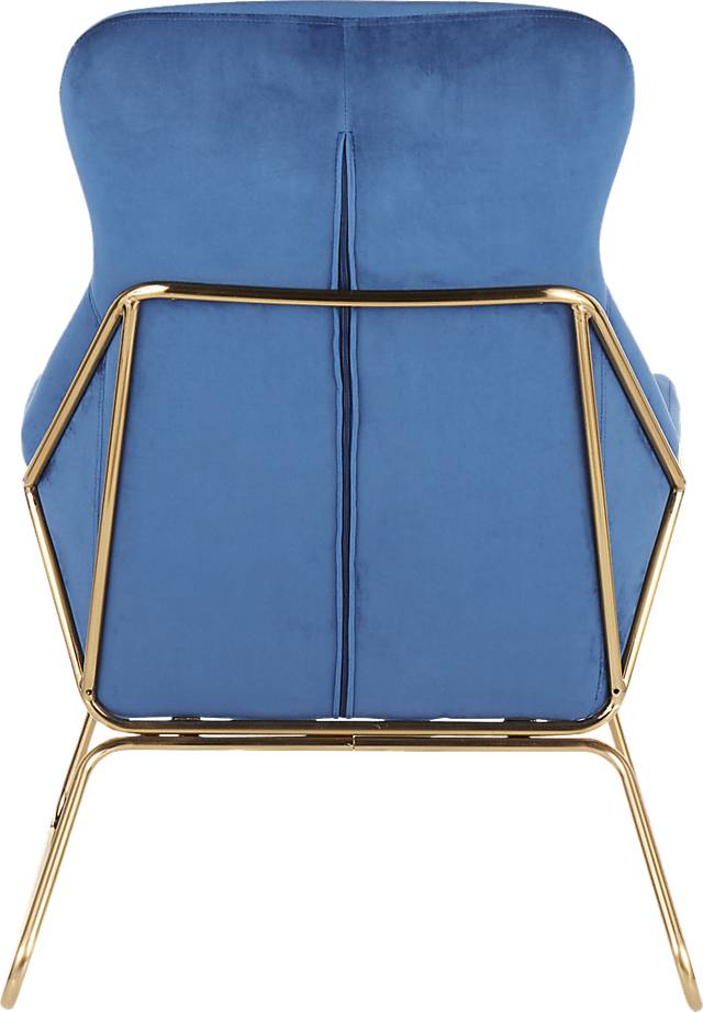 Sylvest Blue Accent Chair - Thumbnail - Image 4