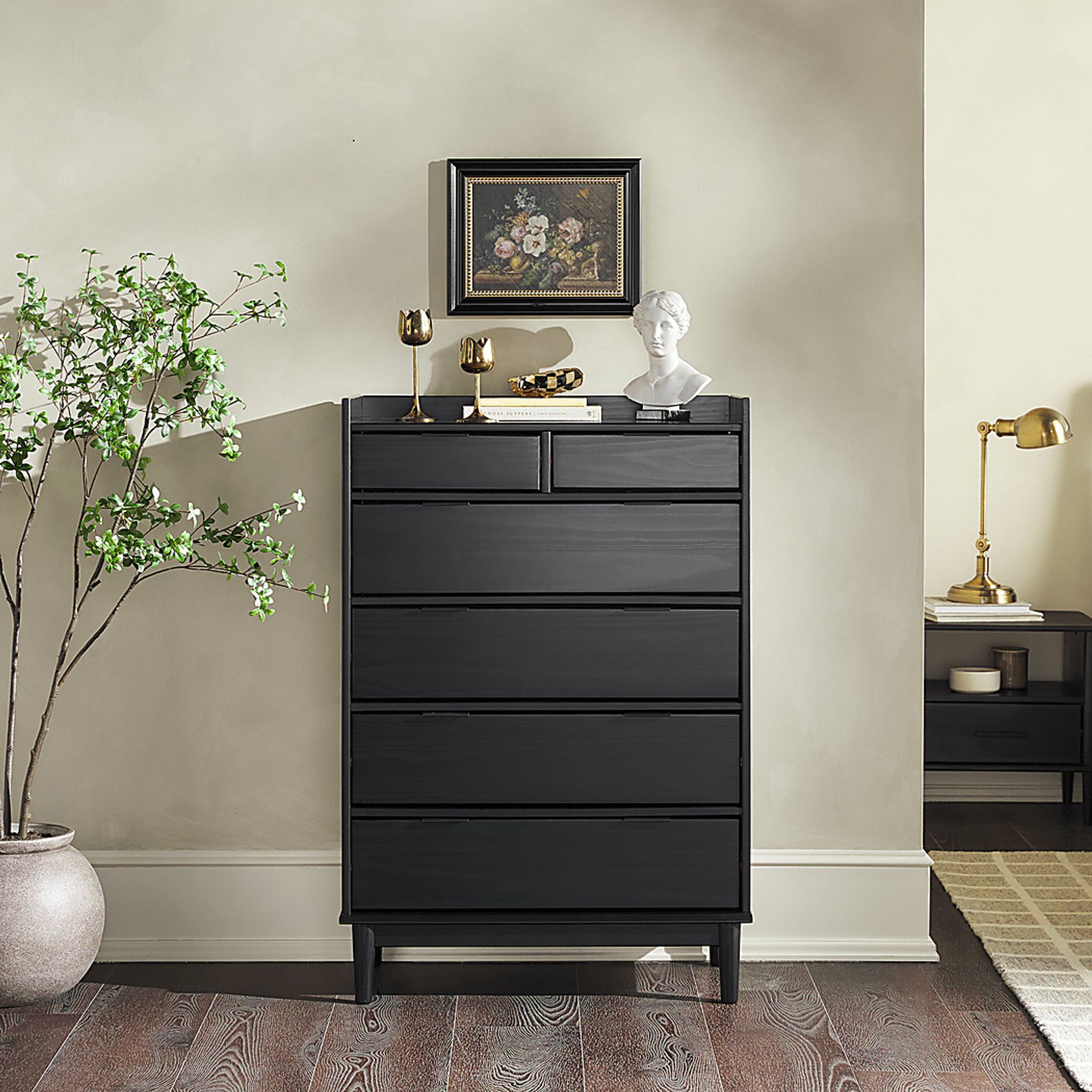Symelo Black 6 Drawer Dresser - Image 2