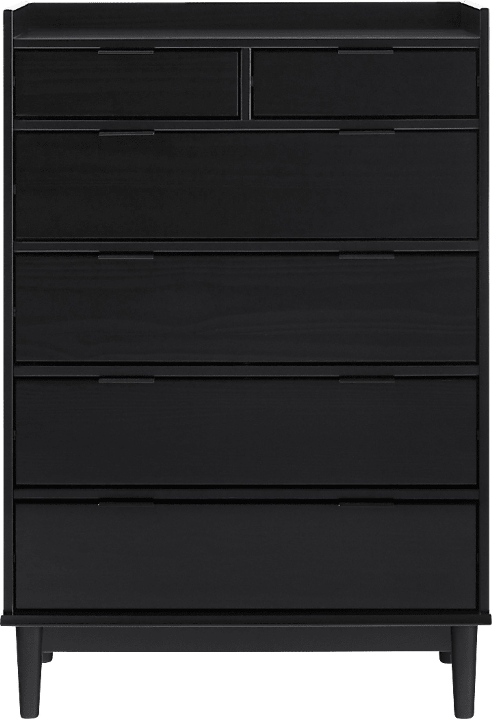 Symelo Black 6 Drawer Dresser - Image 1