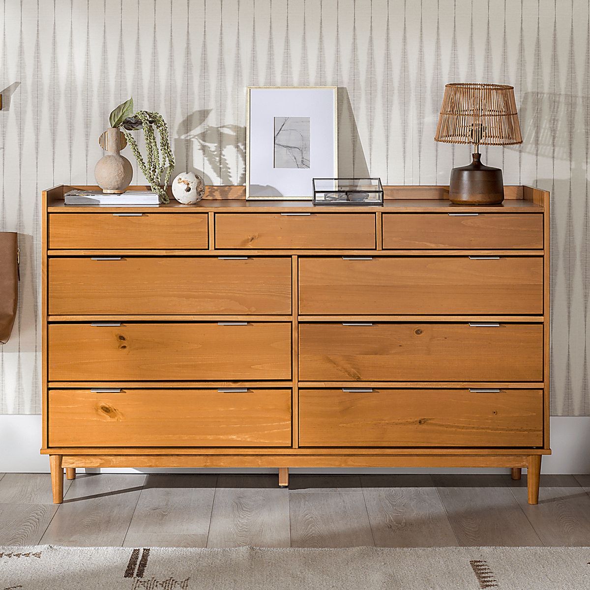 Symelo Brown Dark Wood Dresser | Rooms to Go