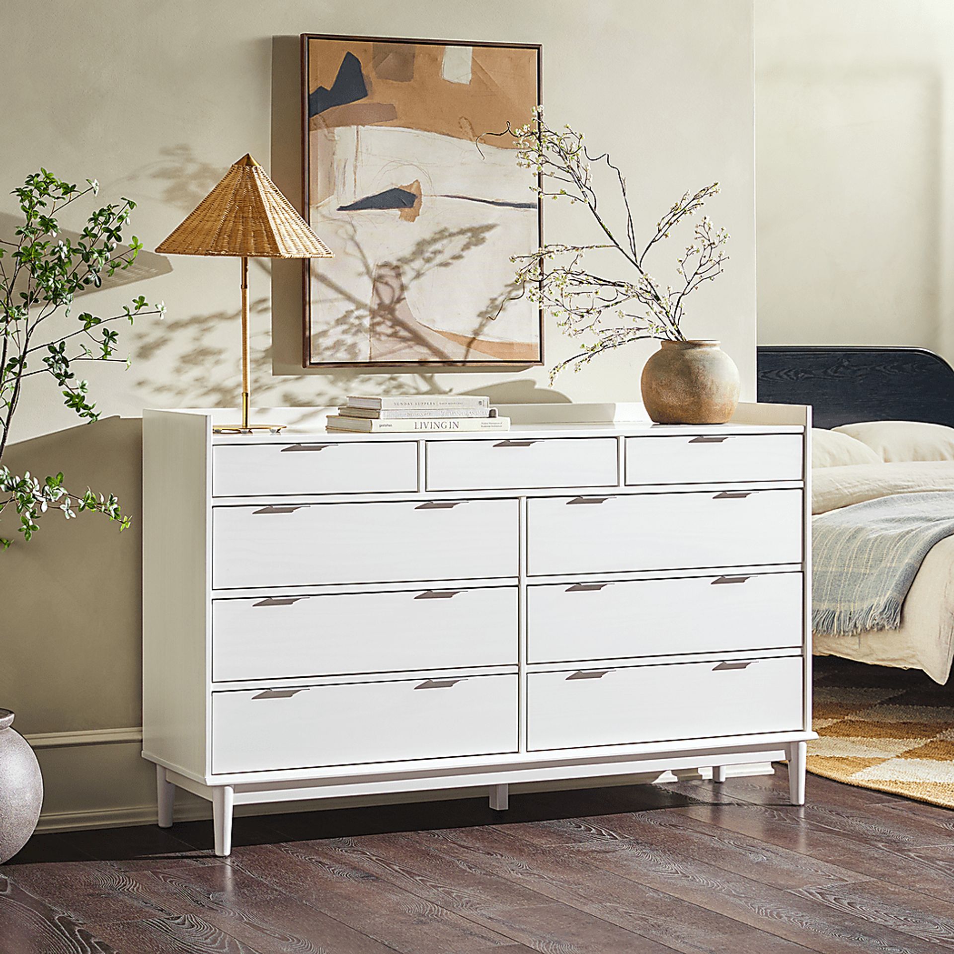 Symelo White 9 Drawer Dresser - Image 8