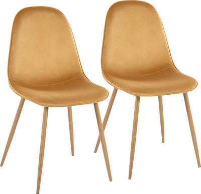 Symmes III Yellow Dining Chair Set of 2