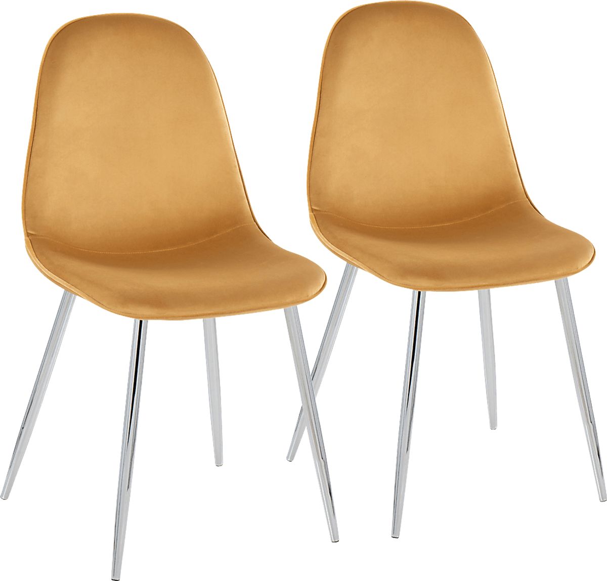 Symmes IV Yellow Velvet Plush Dining Chair Rooms to Go