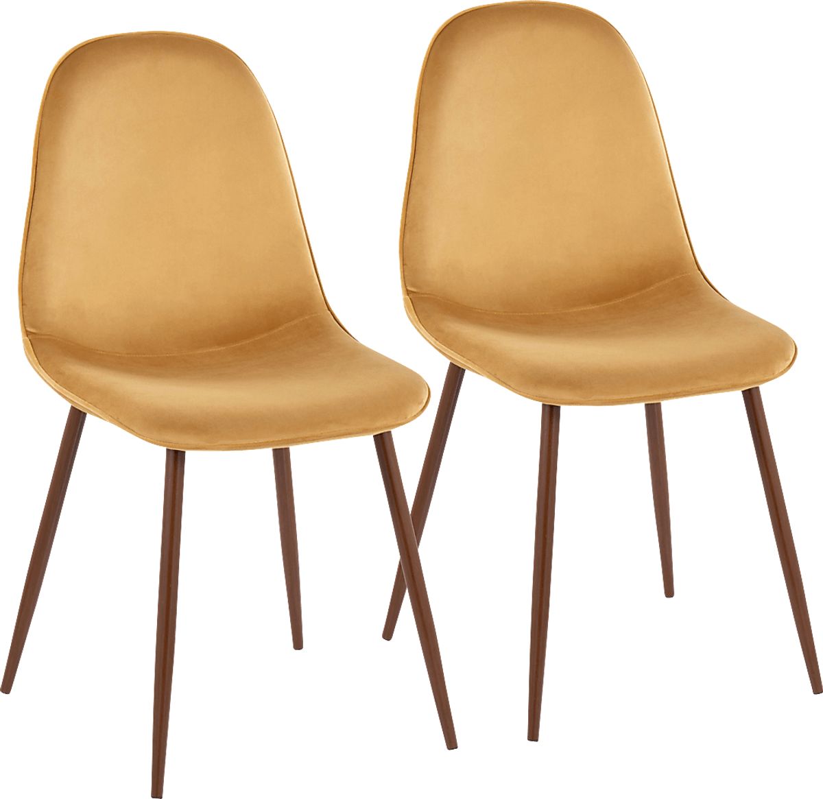 Symmes V Yellow Velvet Plush Dining Chair Rooms to Go