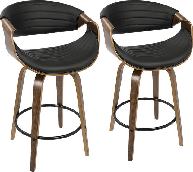 Symphony Place Black Counter Height Swivel Stool (Set of 2) - Thumbnail - Image 1
