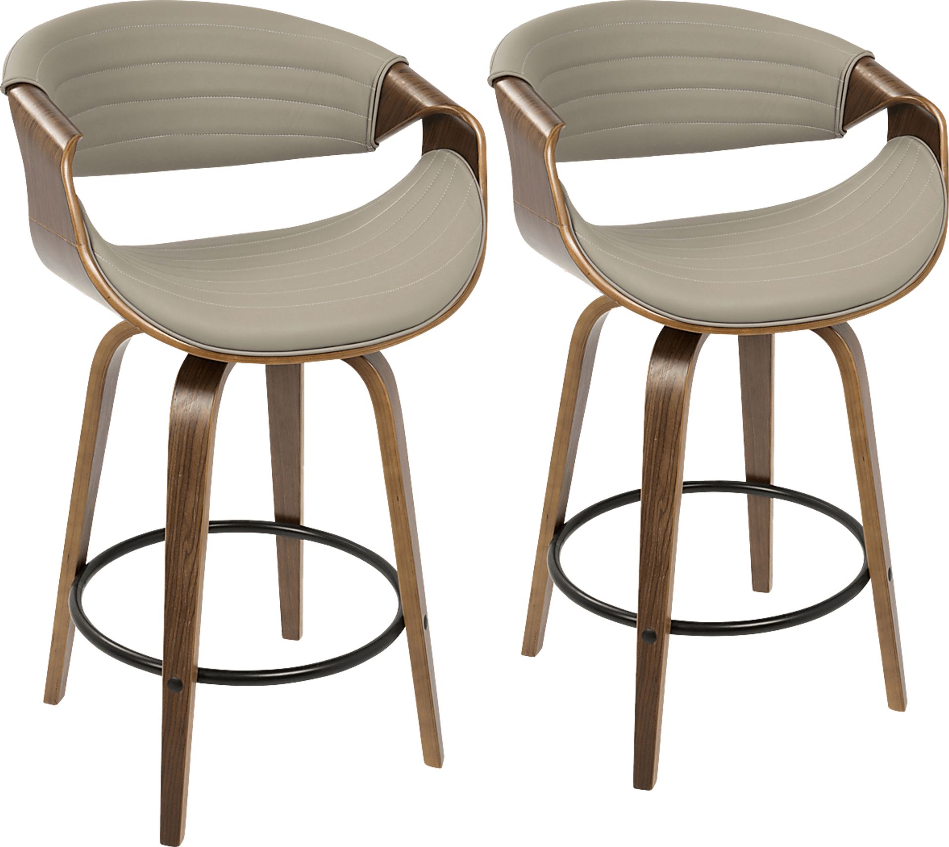 Symphony Place Gray Counter Height Stool (Set of 2) - Image 1