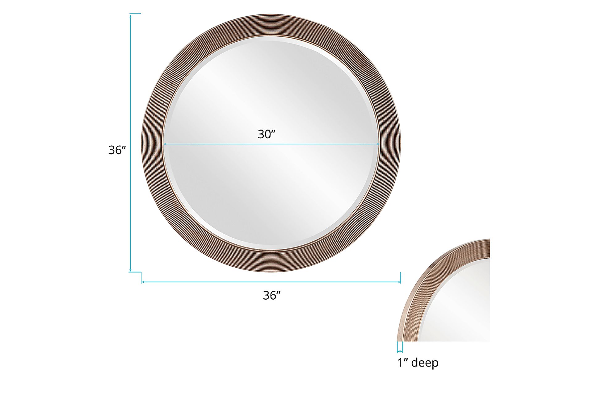 Syna Silver Round Mirror - Image 2