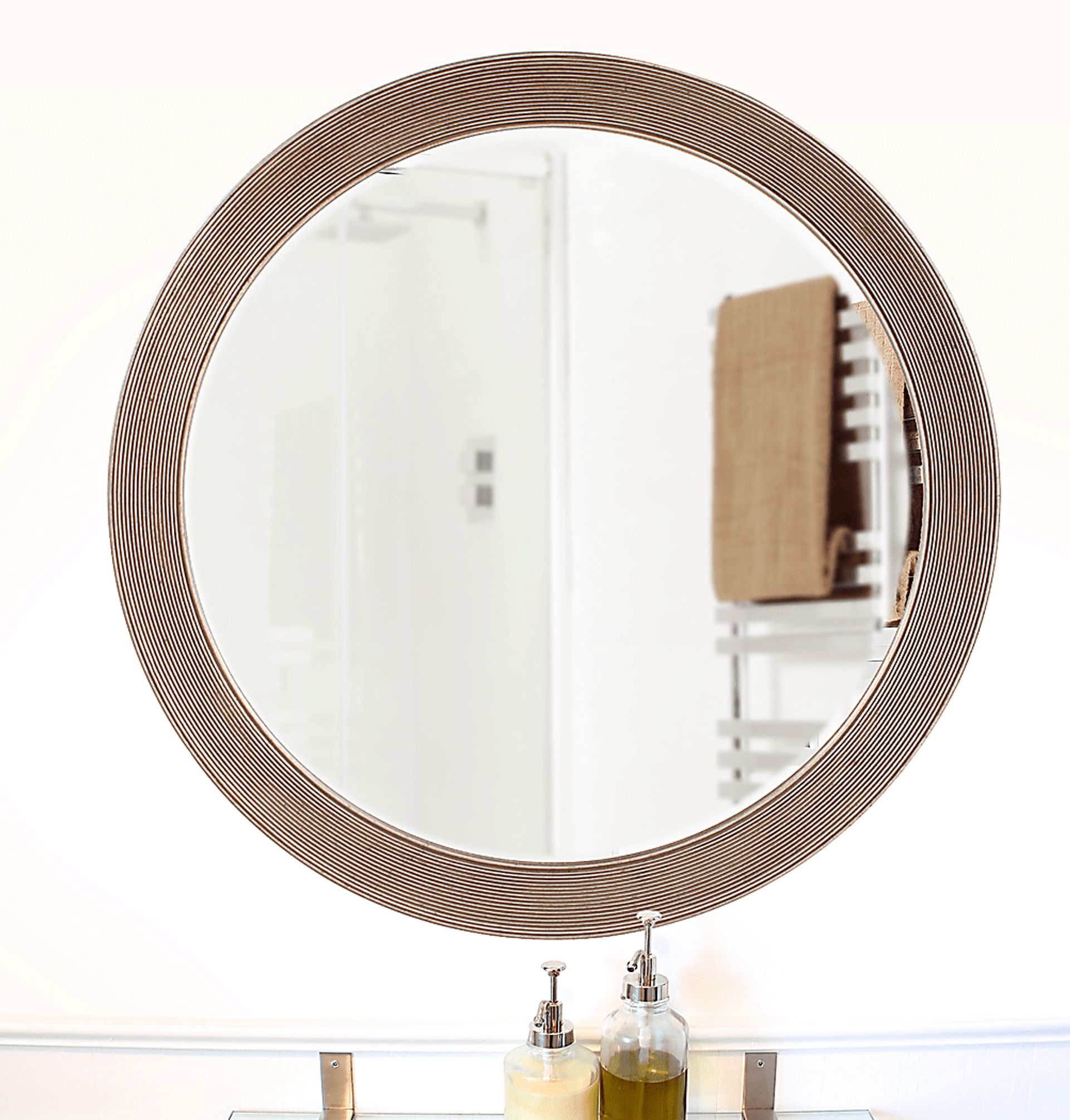 Syna Silver Round Mirror - Image 3