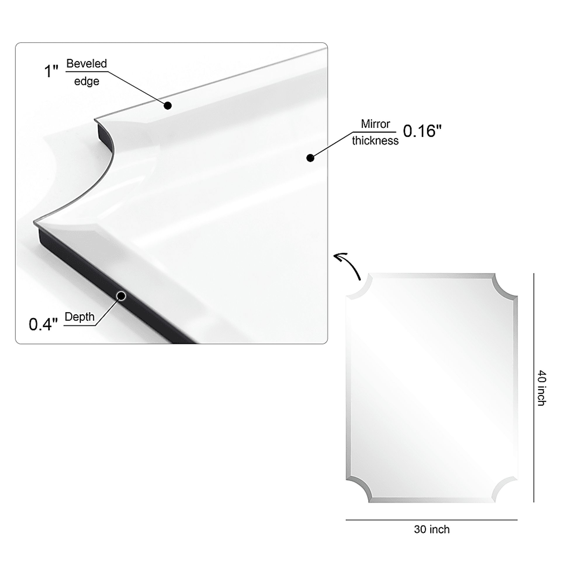 Synelle Silver Large Mirror - Image 7