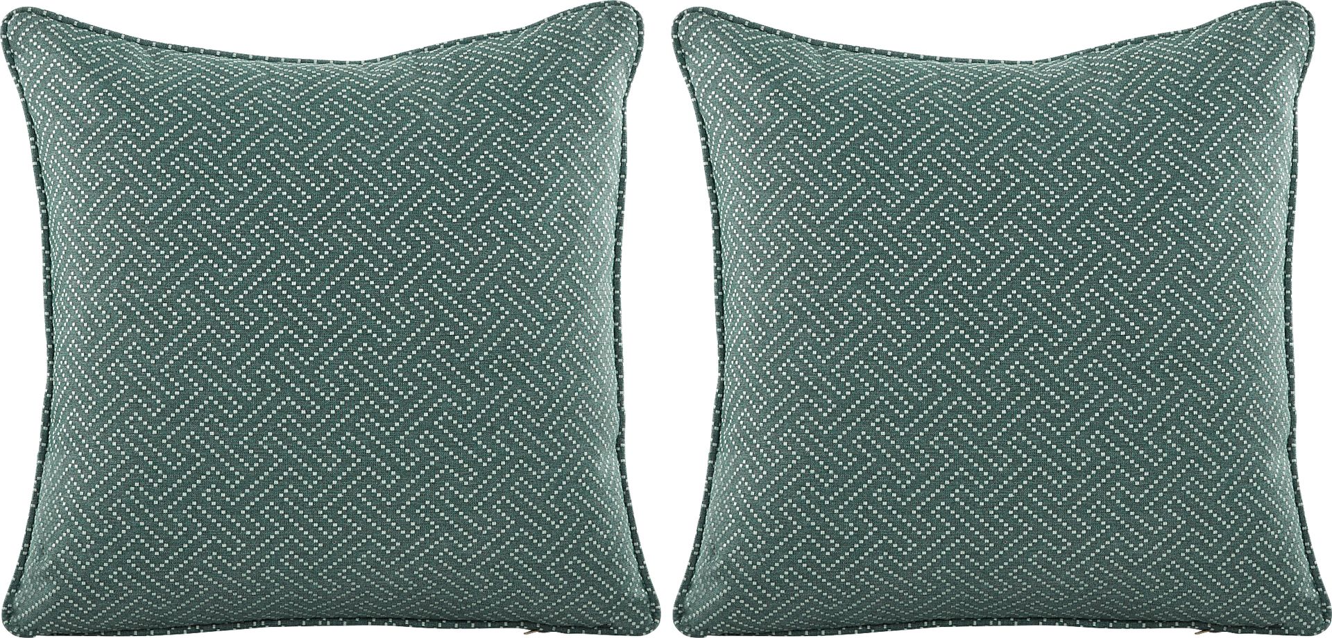 Syoto Teal Indoor/Outdoor Accent Pillow, Set of Two - Image 1