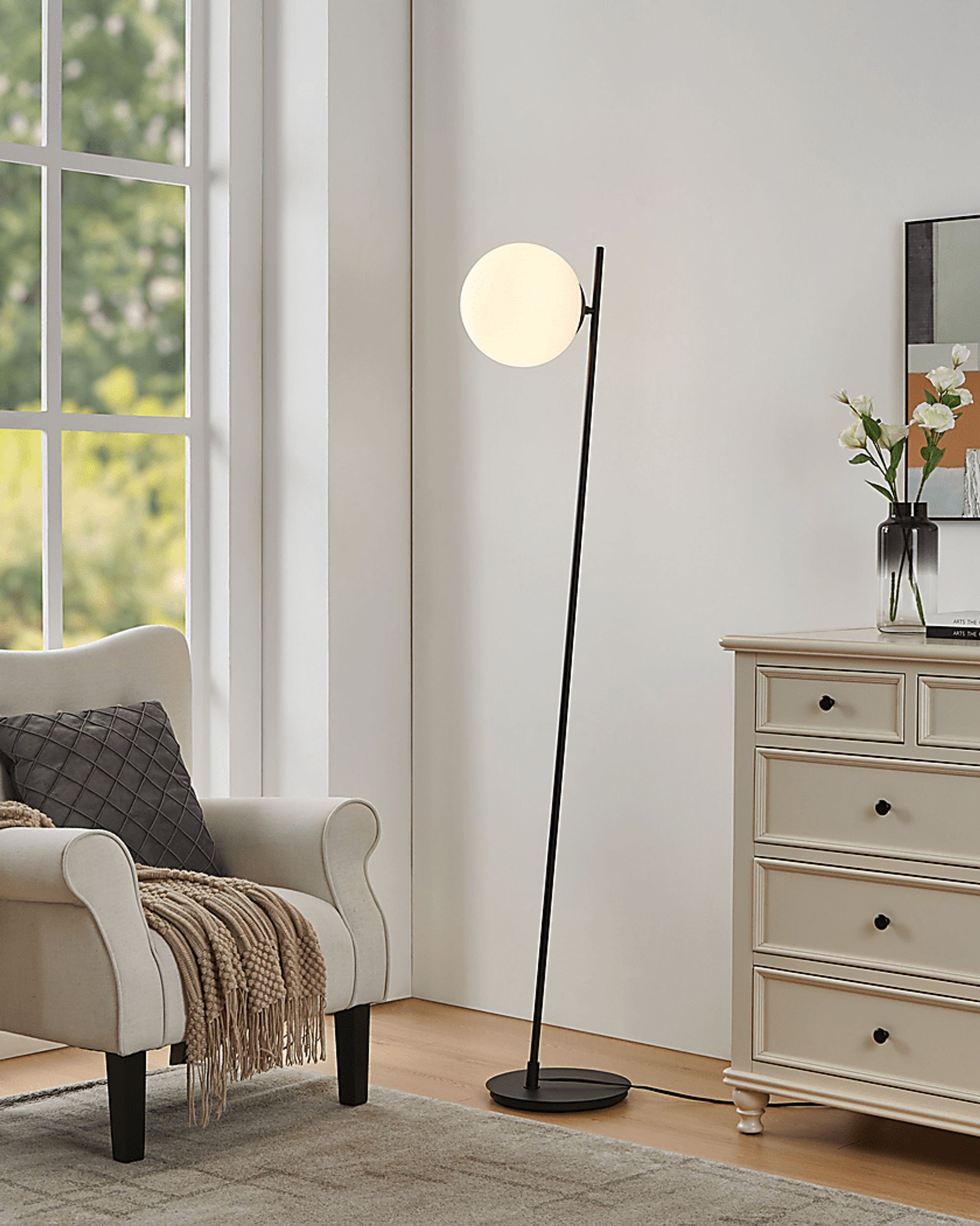 Syracuse Cave Black Floor Lamp - Image 2