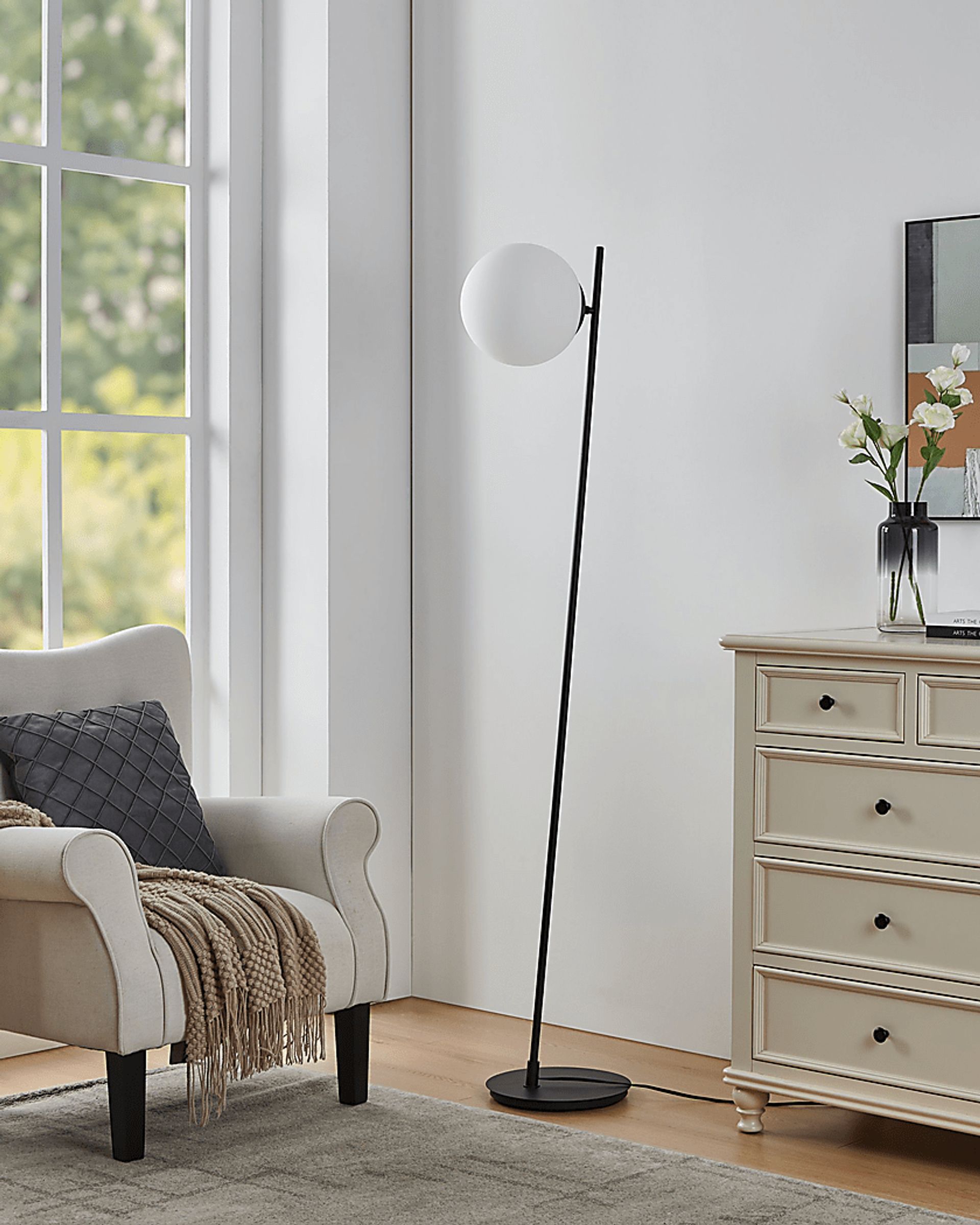 Syracuse Cave Black Floor Lamp - Image 3