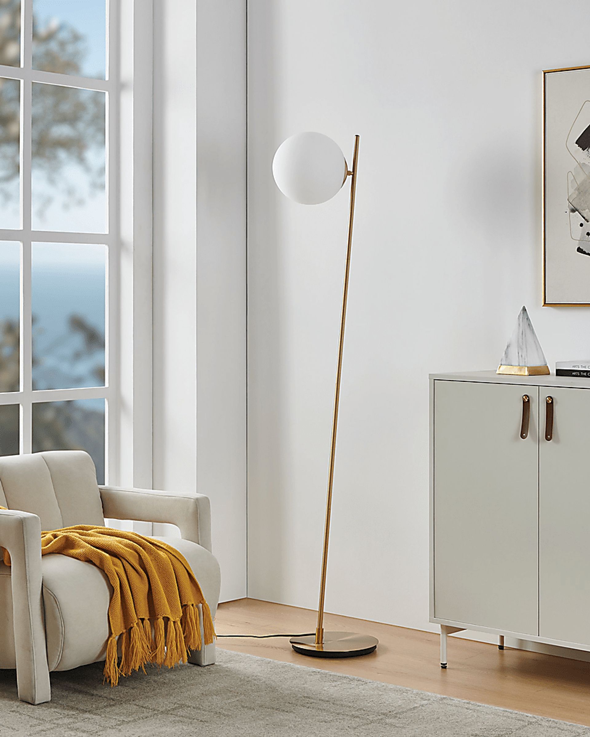 Syracuse Cave Gold Floor Lamp - Image 2