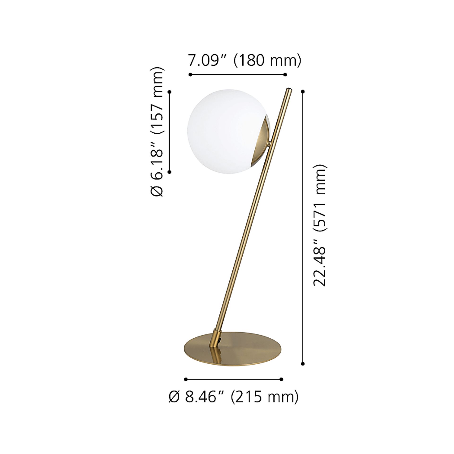 Syracuse Cave Gold Lamp - Image 5