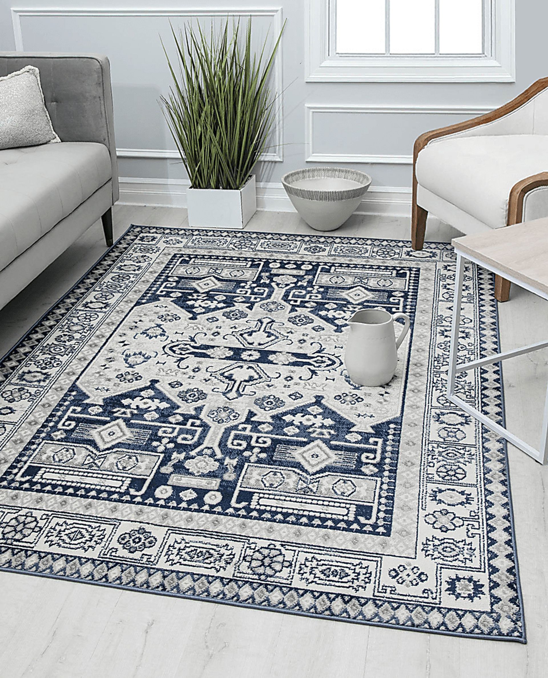 Syrel 8' x 10' Navy Rug - Image 2