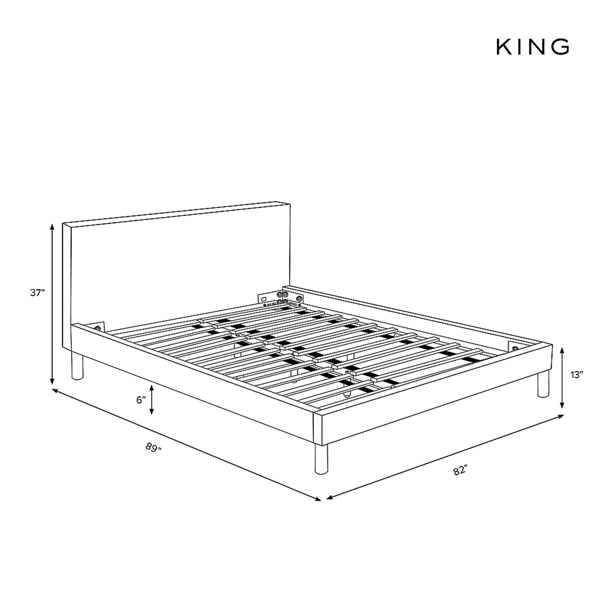 Tabari Blush King Platform Bed - Image 3