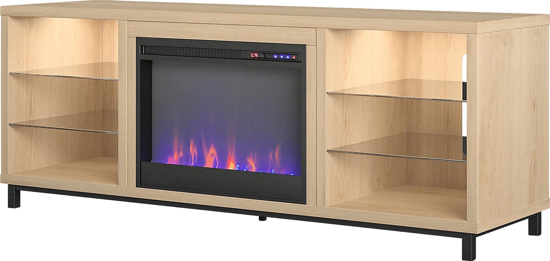 Tabbert Brown 64 in. Console with Electric Fireplace - Image 2