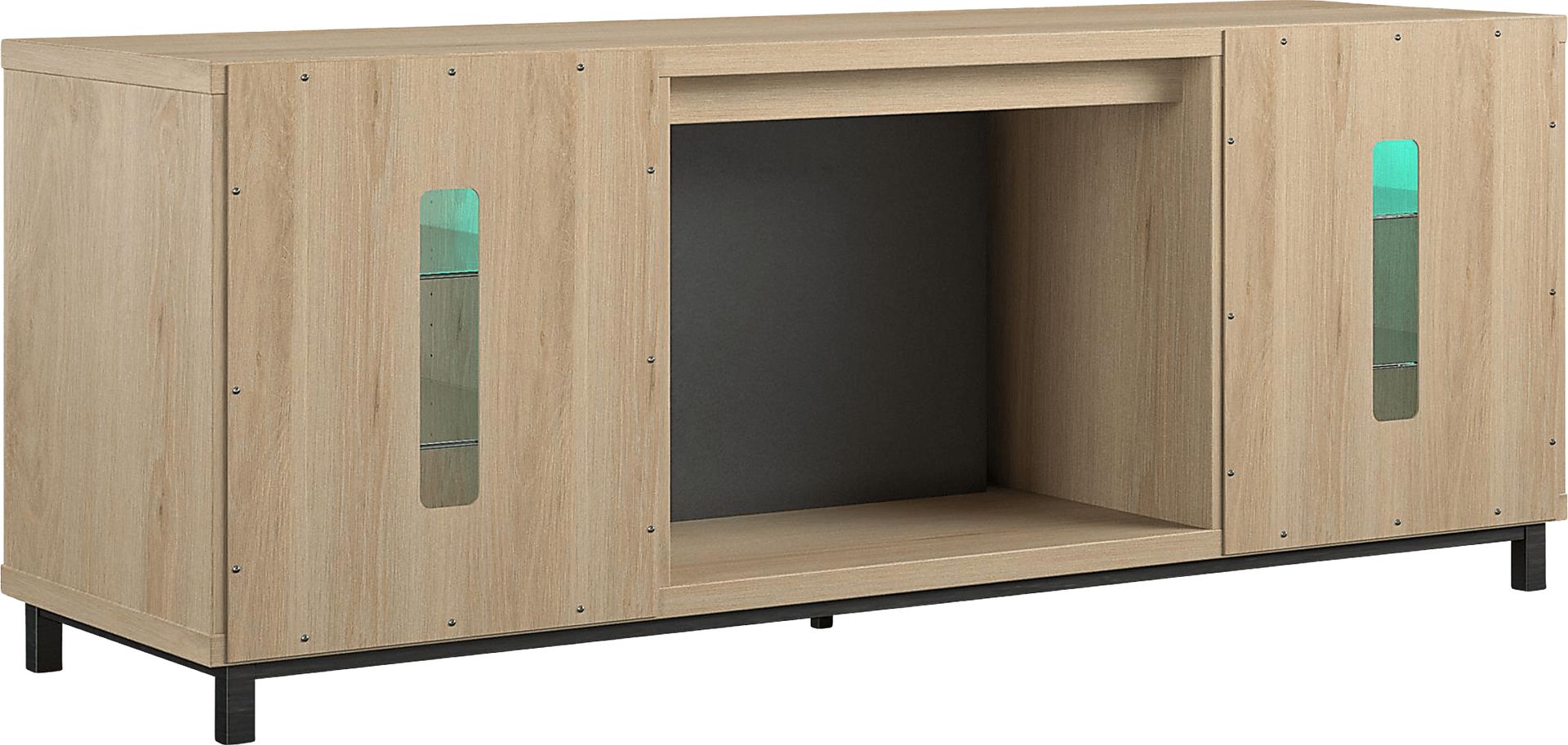 Tabbert Brown 64 in. Console with Electric Fireplace - Image 4