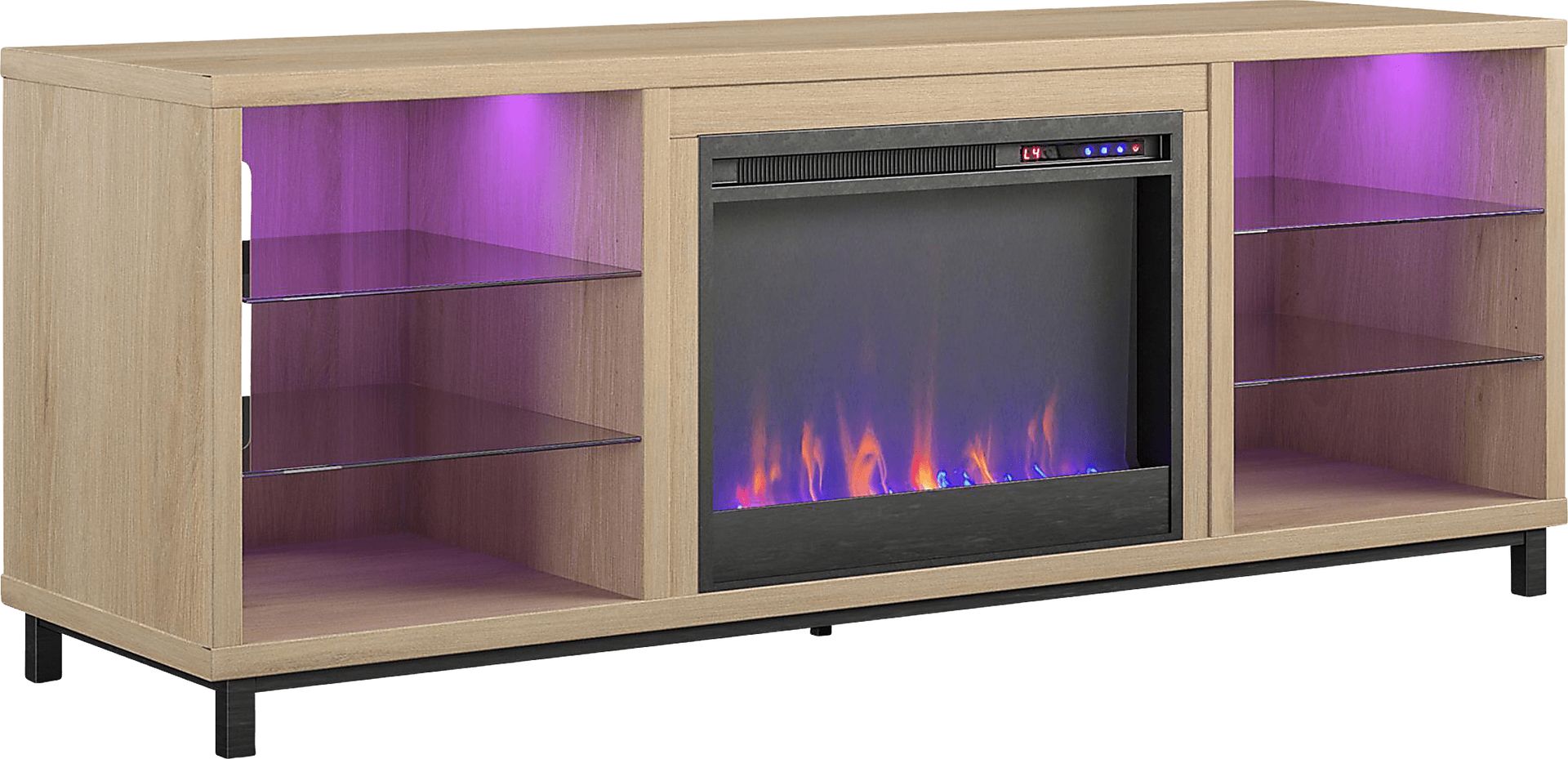 Tabbert Brown 64 in. Console with Electric Fireplace - Image 5