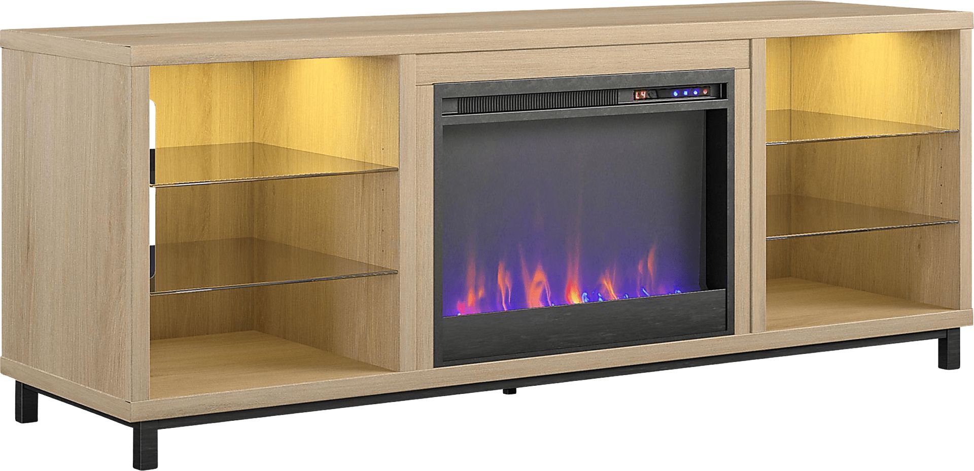 Tabbert Brown 64 in. Console with Electric Fireplace - Image 6