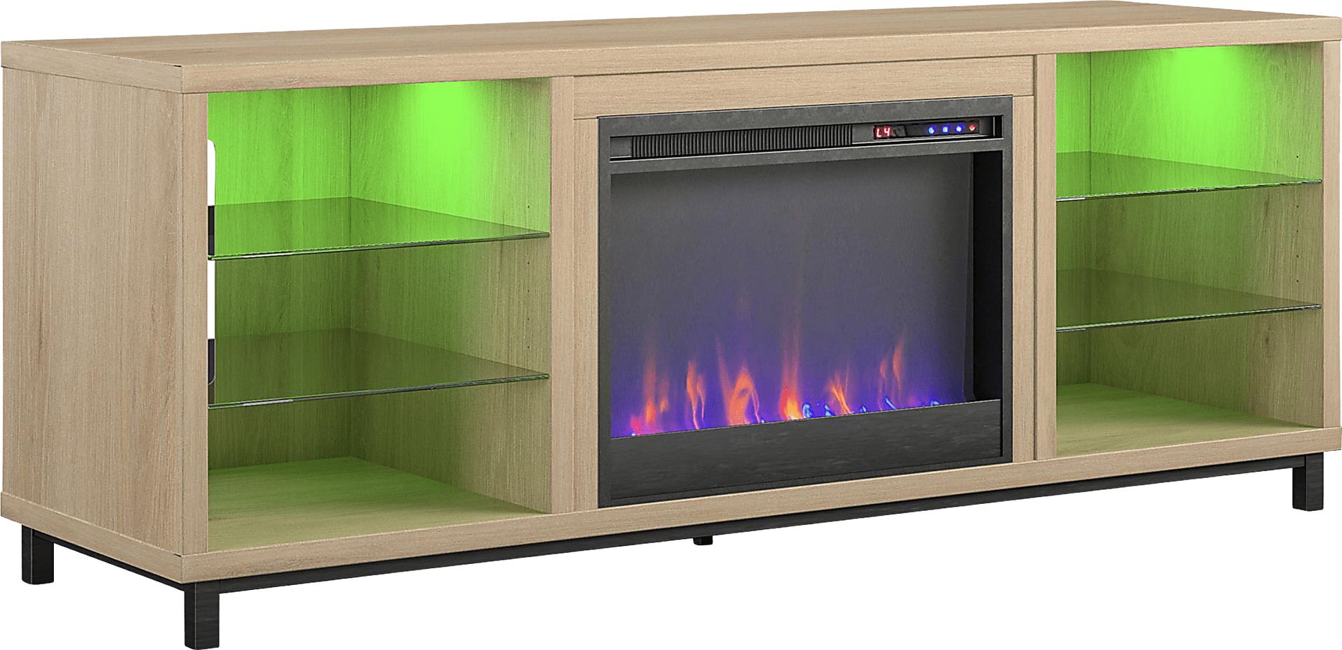 Tabbert Brown 64 in. Console with Electric Fireplace - Image 7