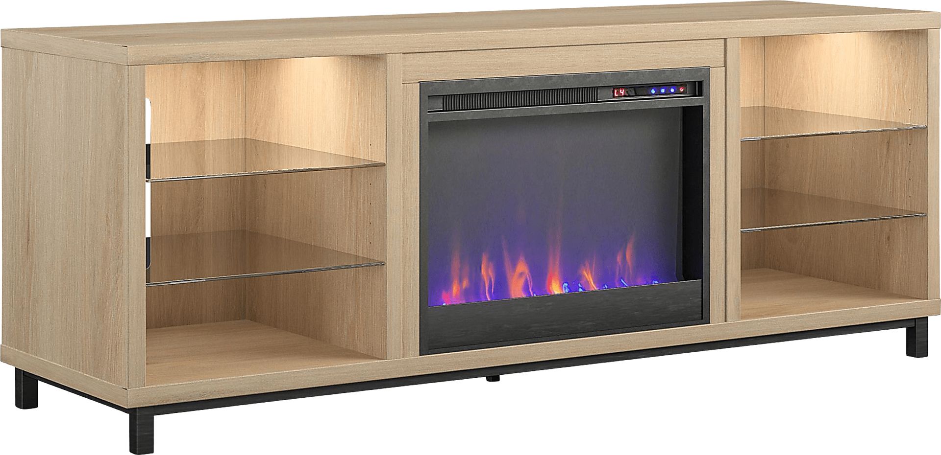 Tabbert Brown 64 in. Console with Electric Fireplace - Image 10