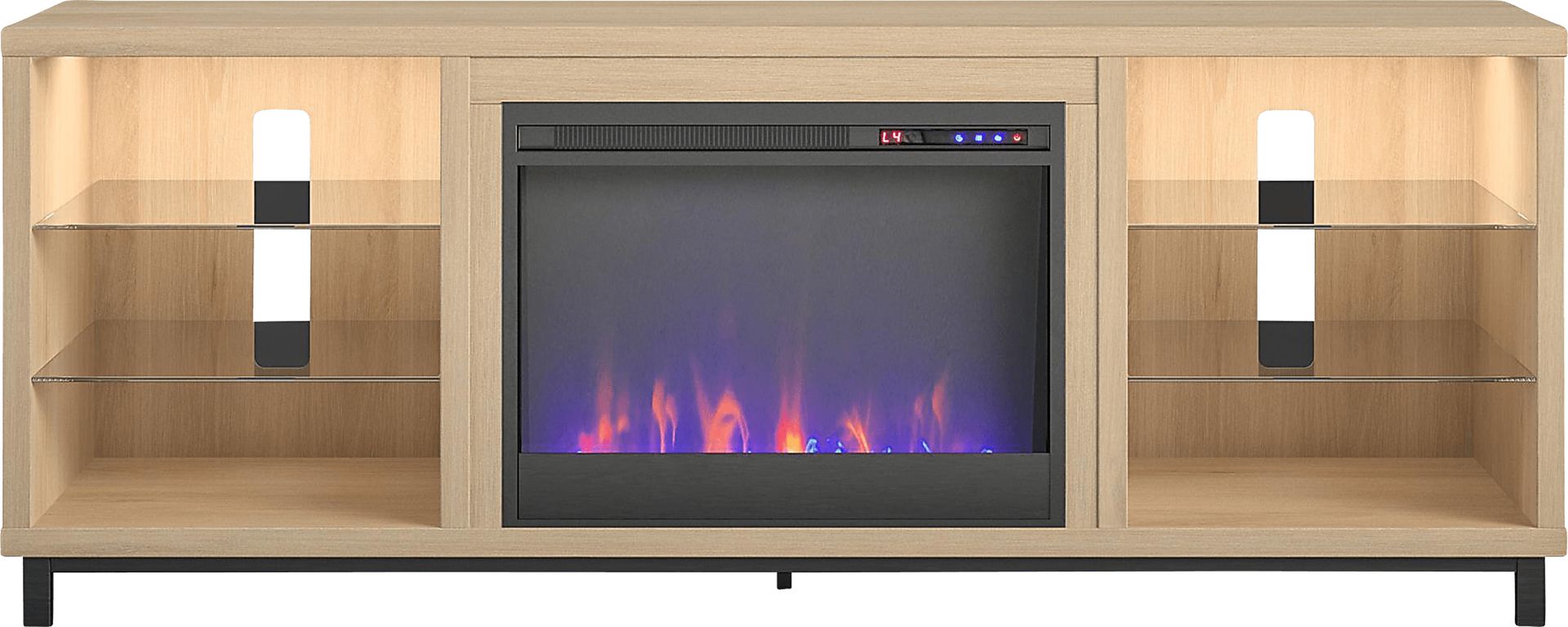 Tabbert Brown 64 in. Console with Electric Fireplace - Image 1