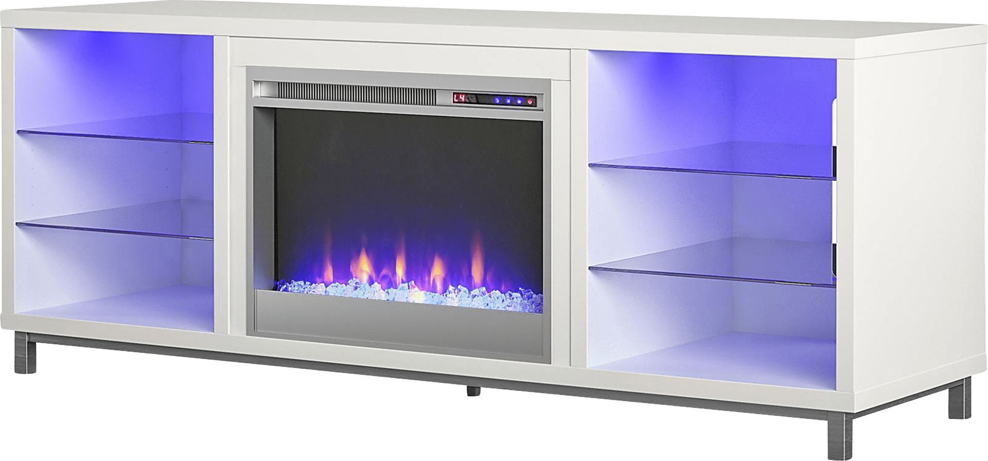 Tabbert White 64 in. Console with Electric Fireplace - Image 2