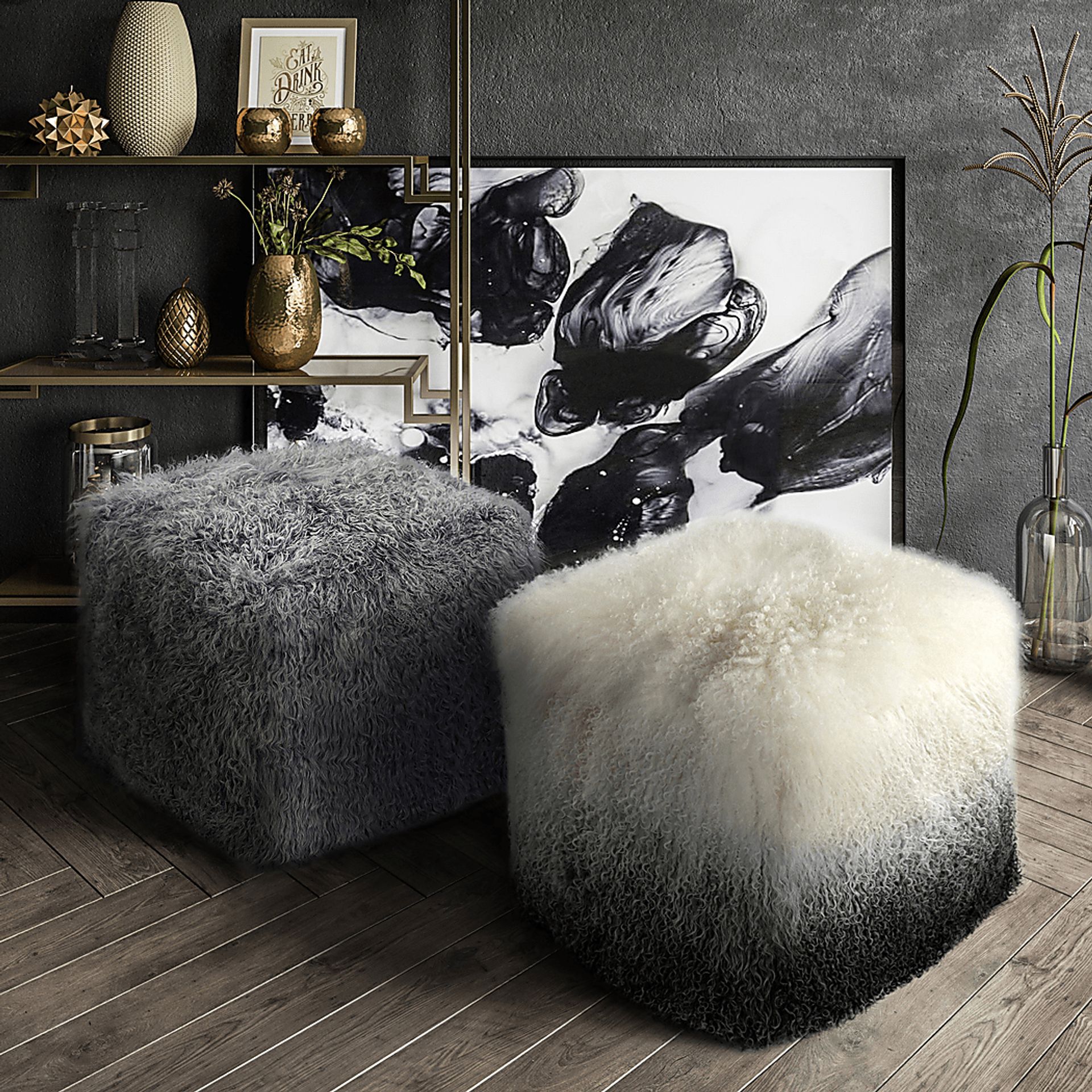 Tabella IV White Pouf - Image 3