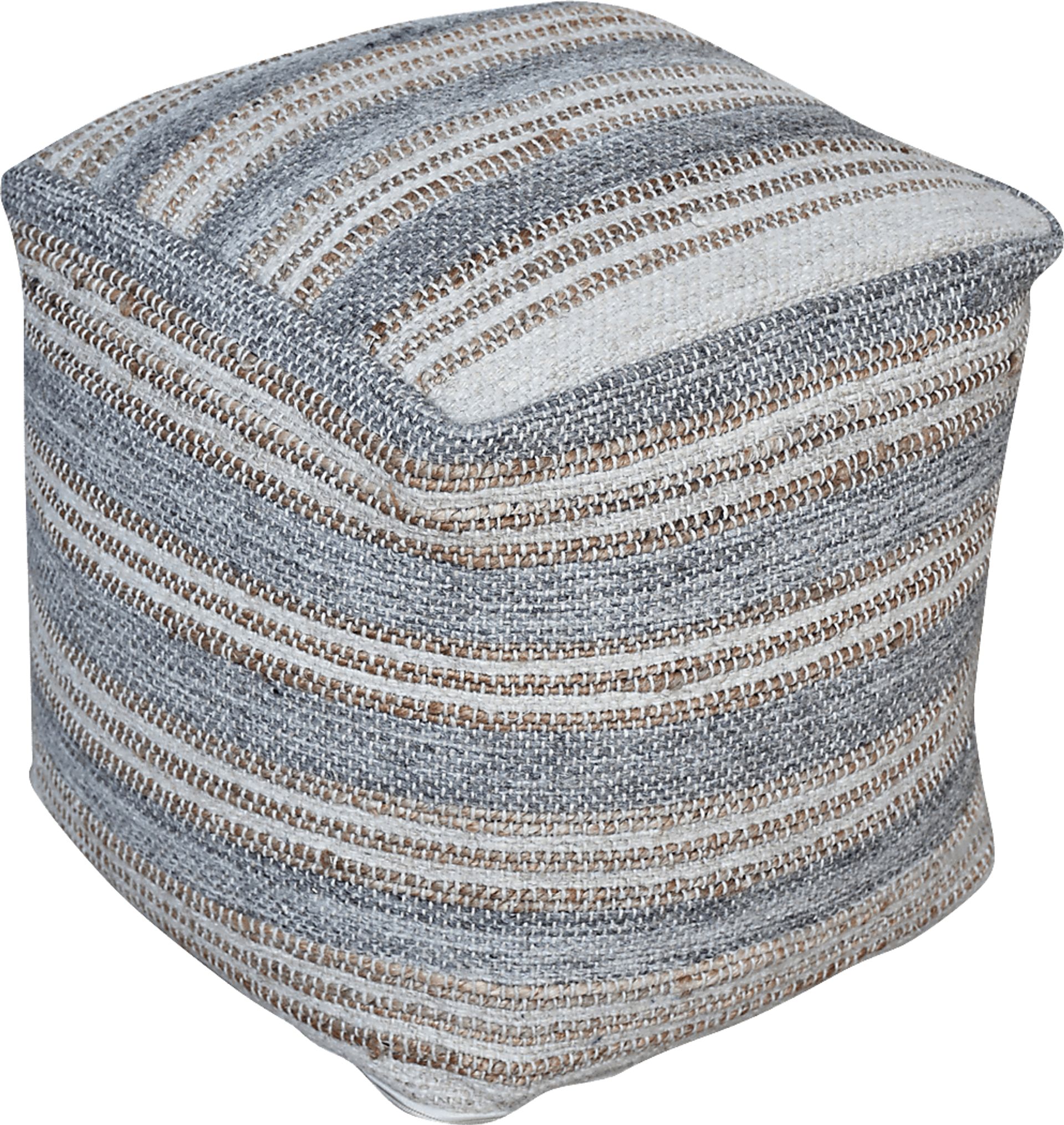 Taberwood Blue Pouf - Image 1