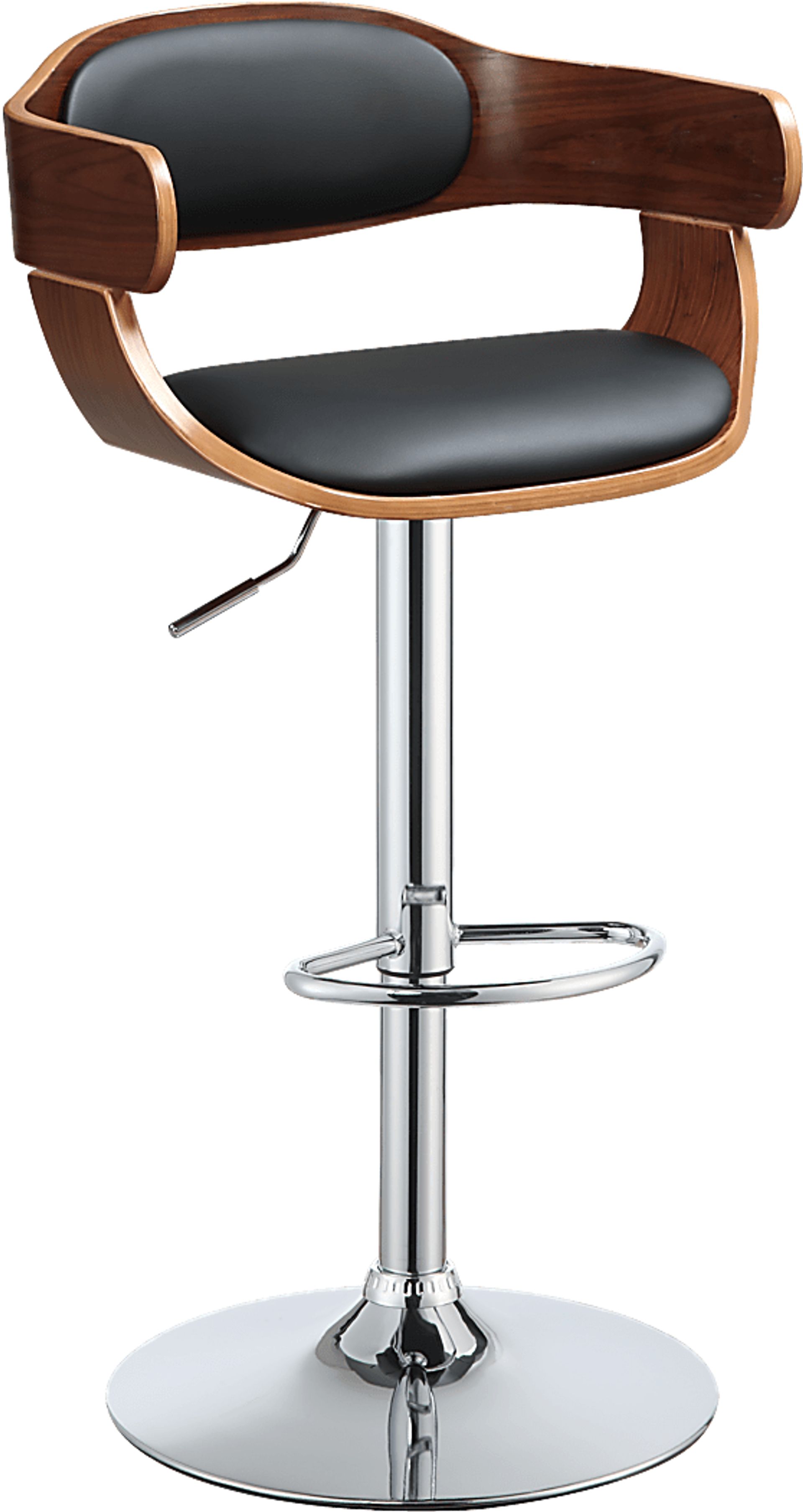 Tabor Black Adjustable Barstool - Image 1