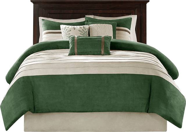 Tabosa Green 7 Pc Queen Comforter Set - Thumbnail - Image 4