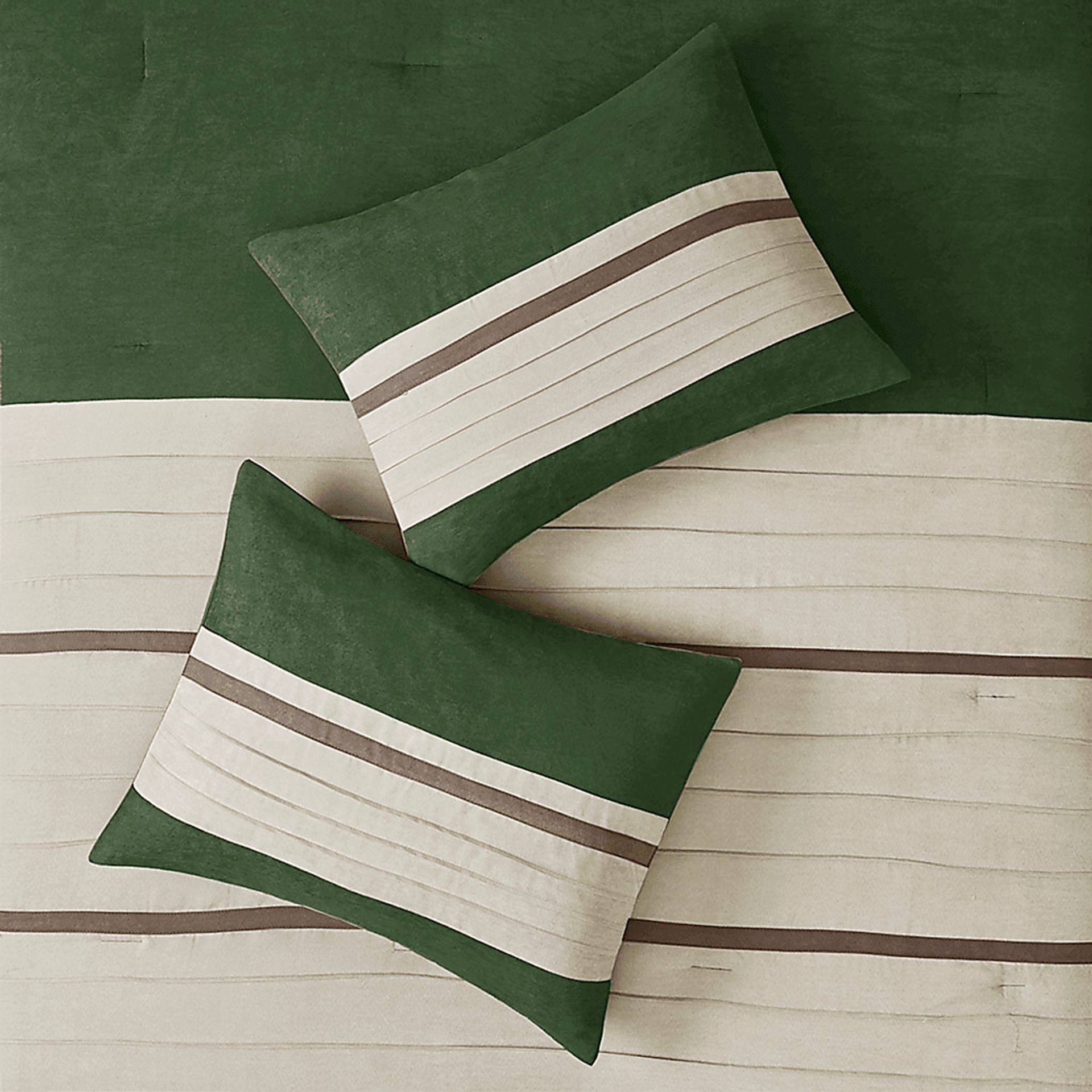 Tabosa Green 7 Pc Queen Comforter Set - Image 6