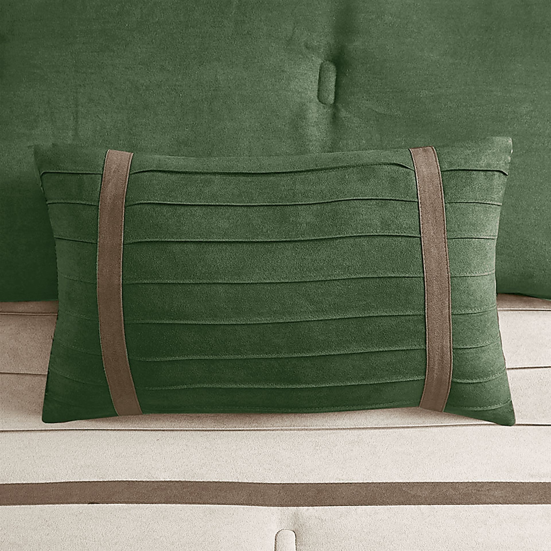 Tabosa Green 7 Pc Queen Comforter Set - Image 7