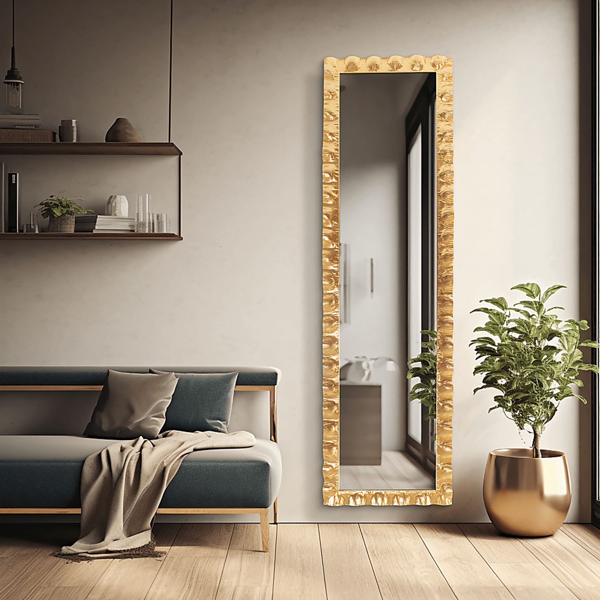 Tachus Light Gold Vanity Mirror - Image 3