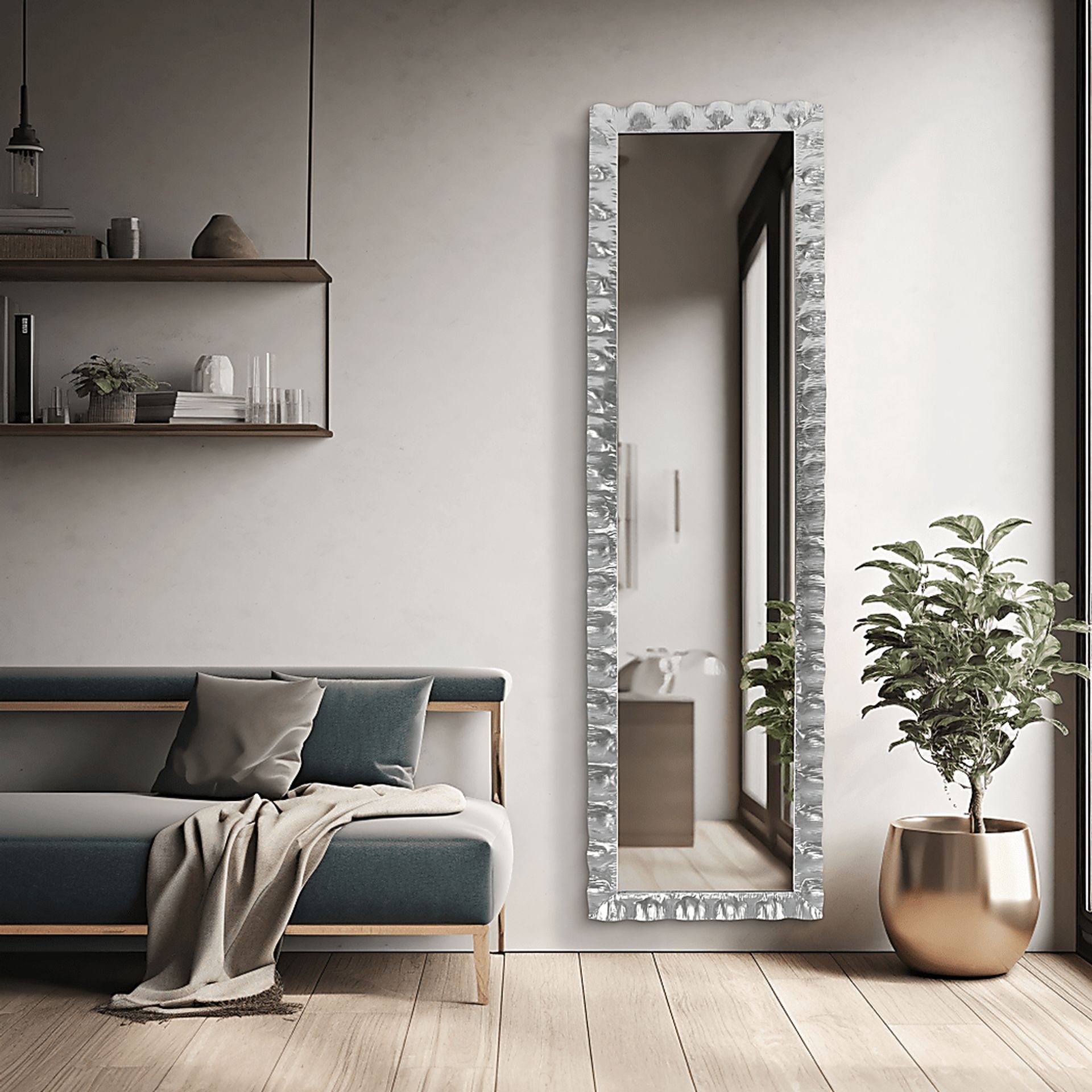 Tachus Silver Wall Mirror - Image 3
