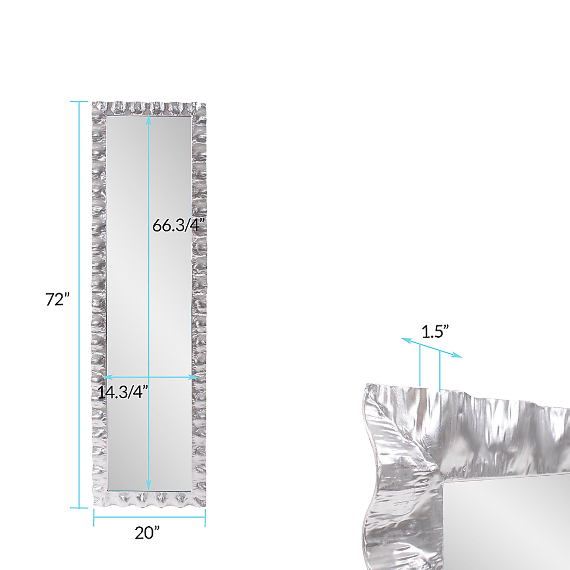 Tachus Silver Wall Mirror - Image 7