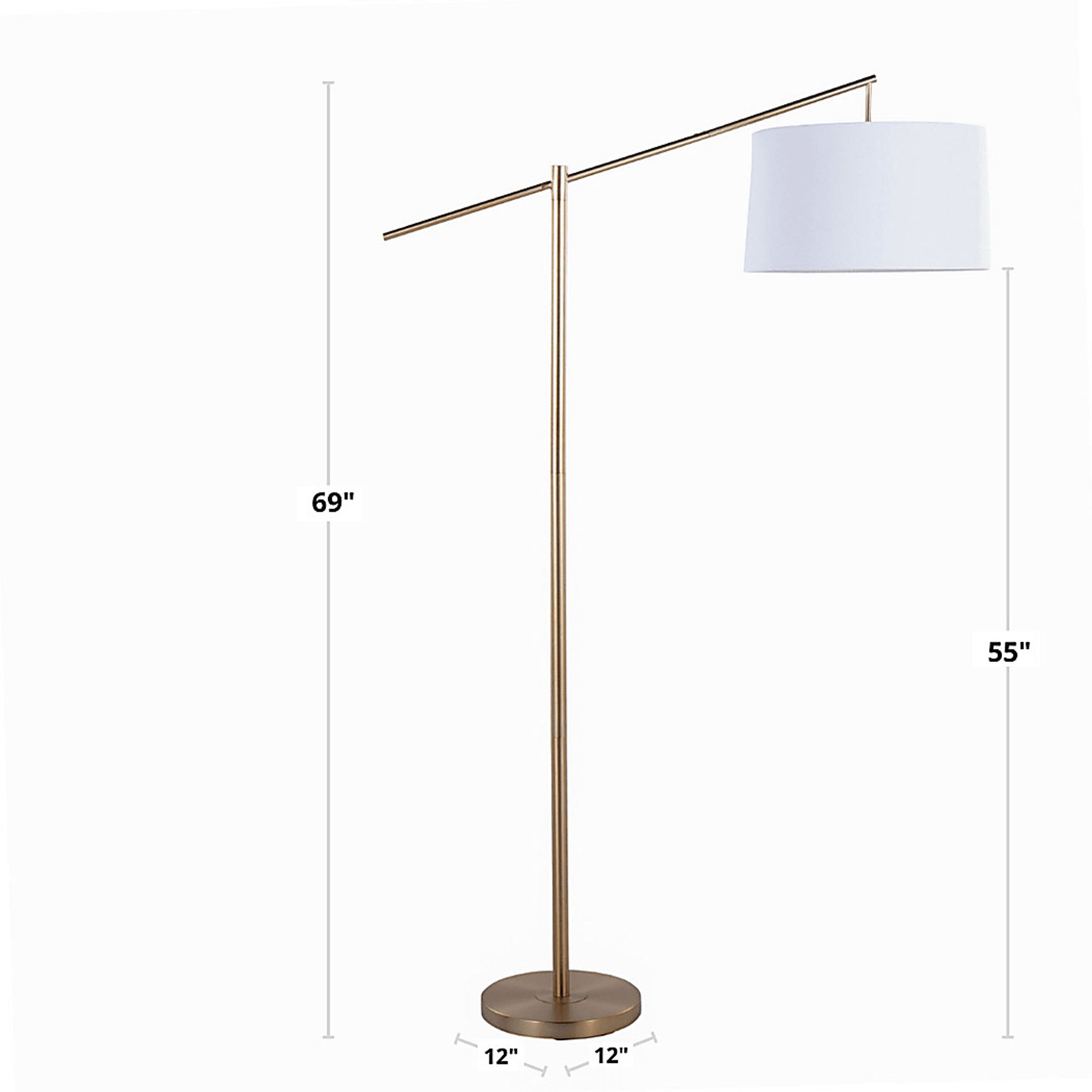 Tackett Loop Gold Floor Lamp - Image 9