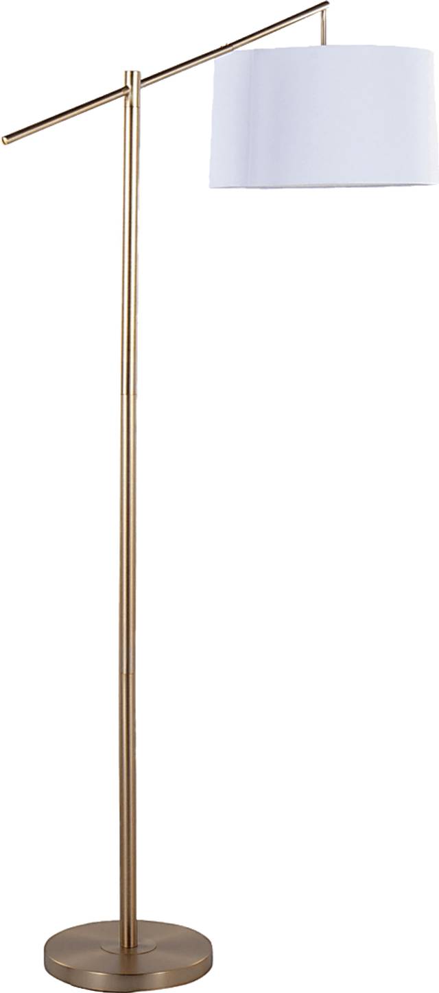 Tackett Loop Gold Floor Lamp - Thumbnail - Image 1