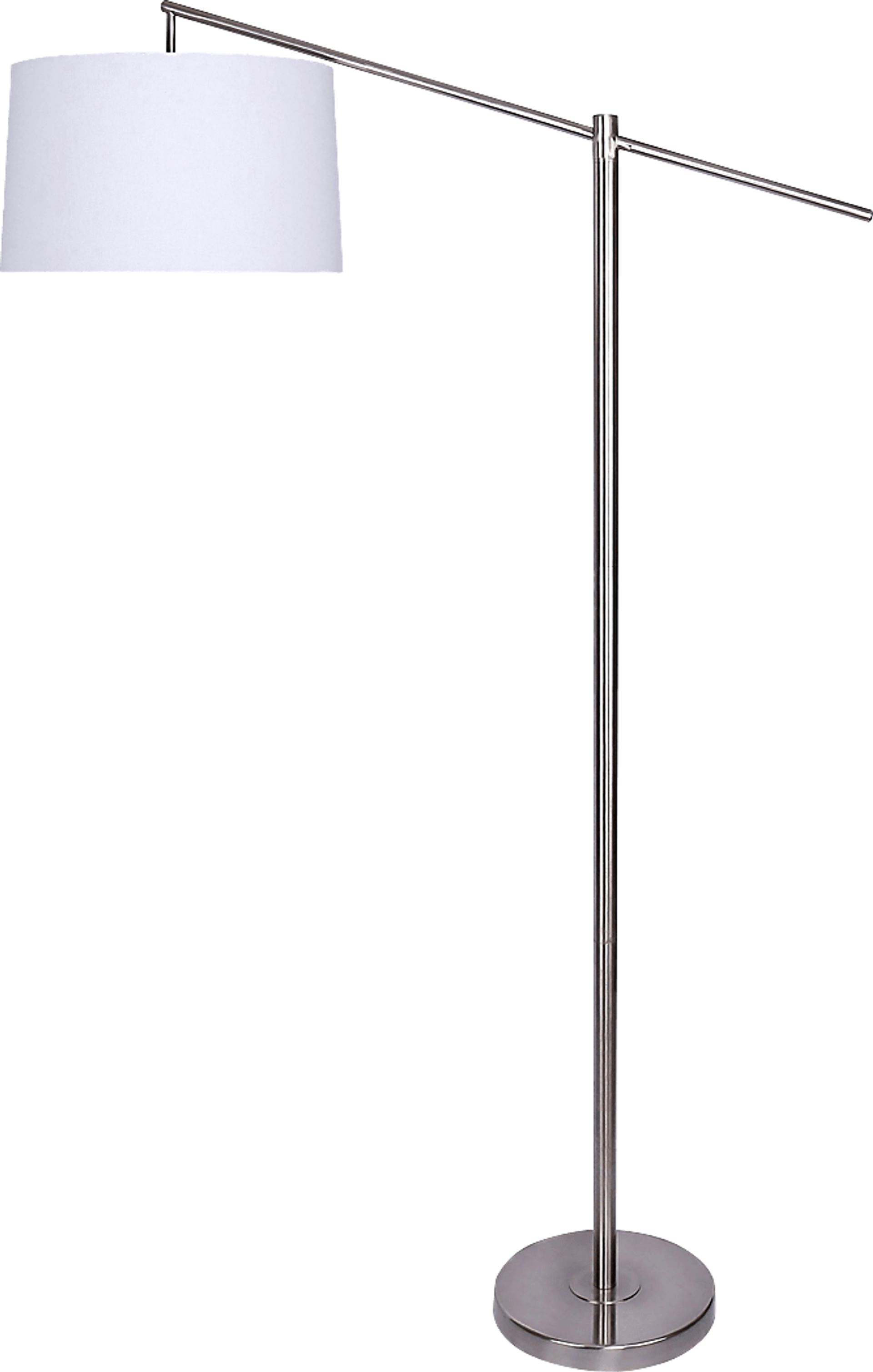 Tackett Loop Nickel Floor Lamp - Image 1