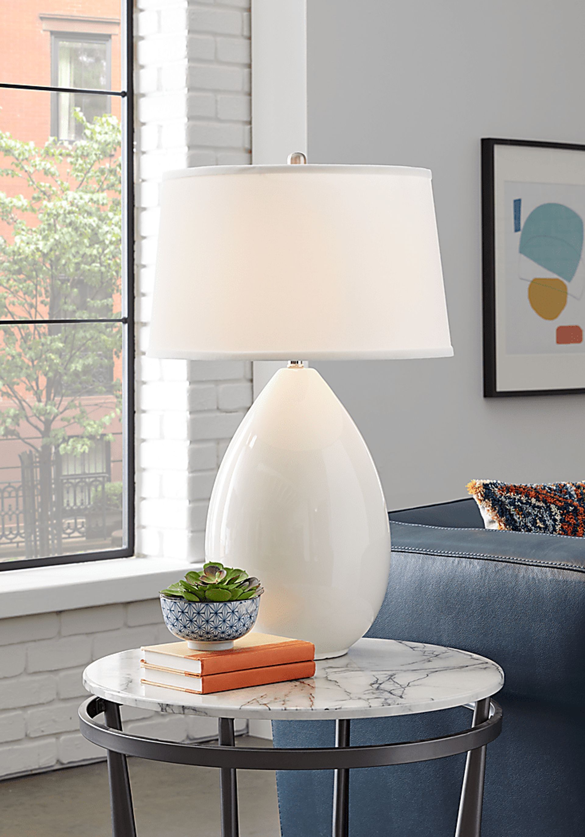 Tadley White Lamp - Image 2