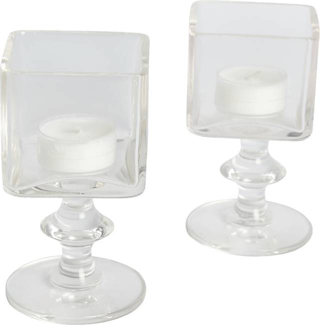Taftsberry Clear Candle Holder, Set of 2 - Thumbnail - Image 1
