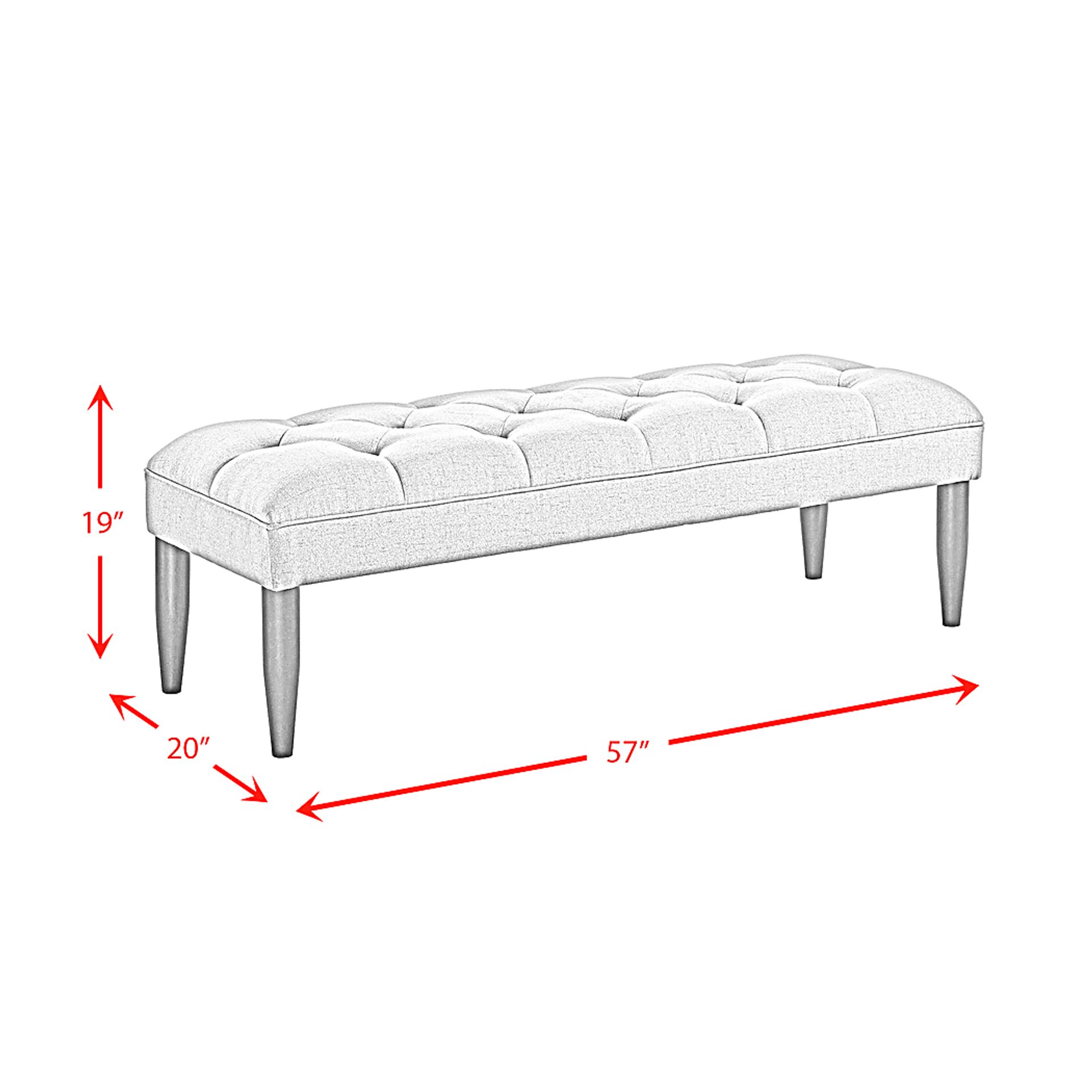 Taggart Charcoal Bench - Image 7